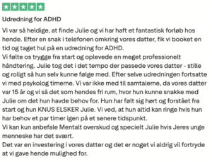 5-star trustpilot ADD udredning psykolog