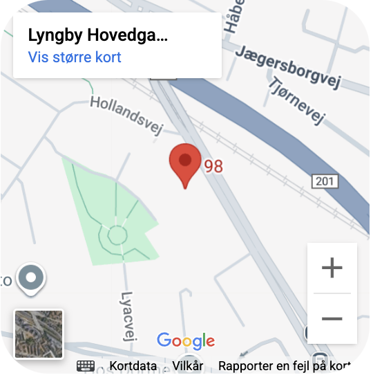 Psykolog Lyngby Google Maps adresse lokation